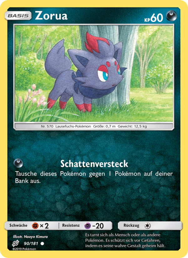 Zorua 90 — Teams Sind Trumpf (German Pokémon TCG card)