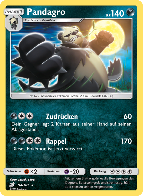 Pandagro 94 — Teams Sind Trumpf (German Pokémon TCG card)