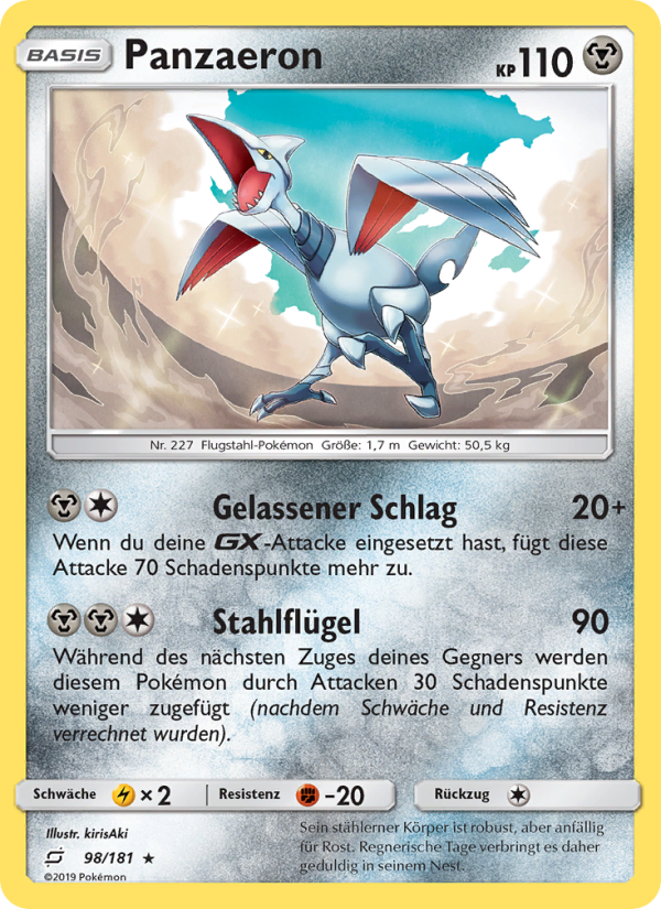 Panzaeron 98 — Teams Sind Trumpf (German Pokémon TCG card)