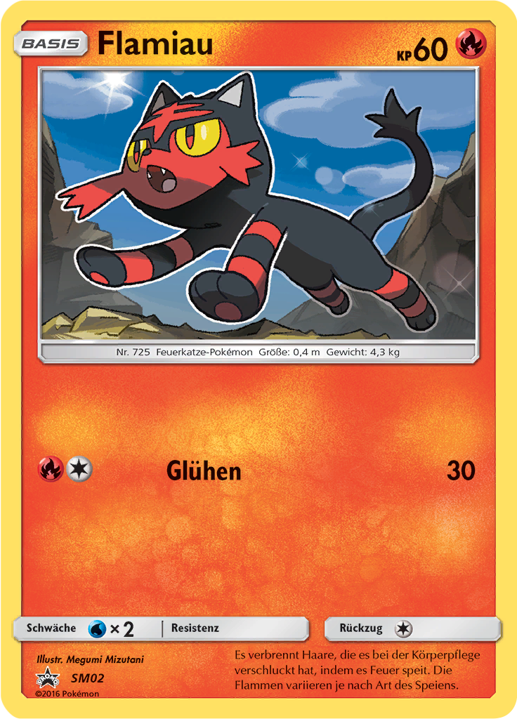 Flamiau SM02 — SM Promokarten (German Pokémon TCG card)