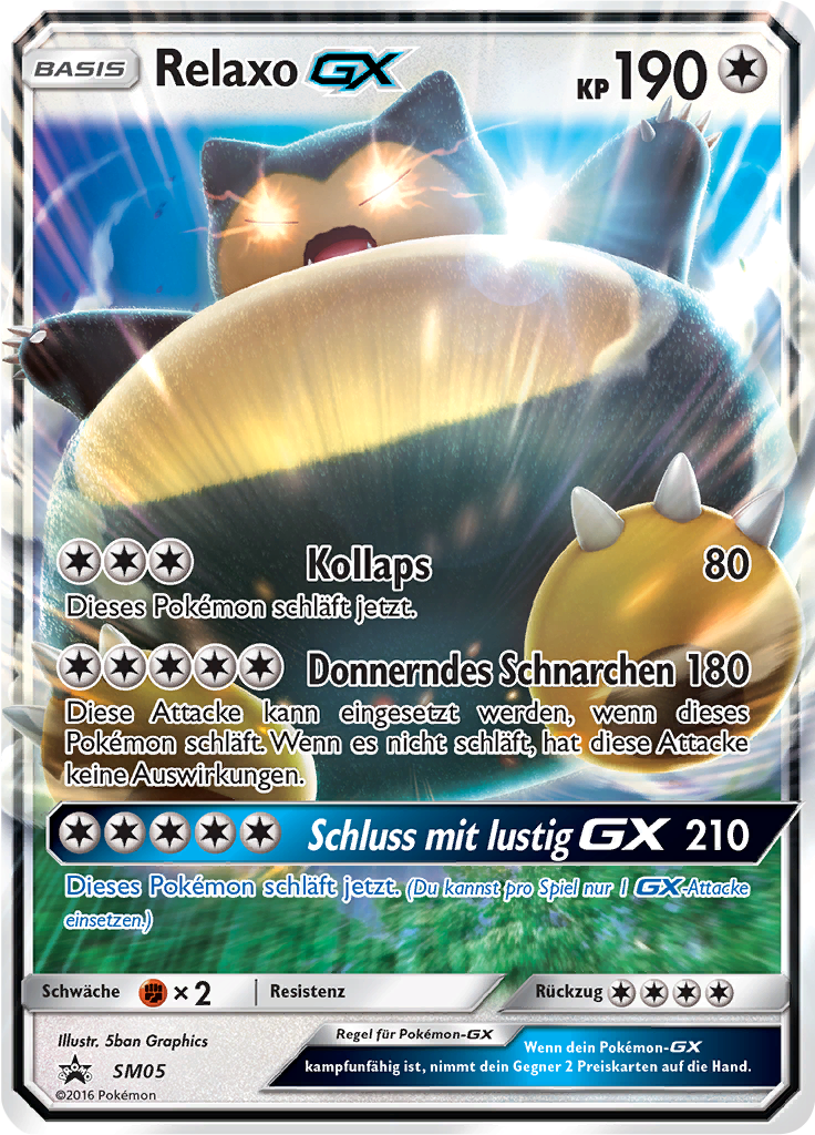 Relaxo GX SM05 — SM Promokarten (German Pokémon TCG card)