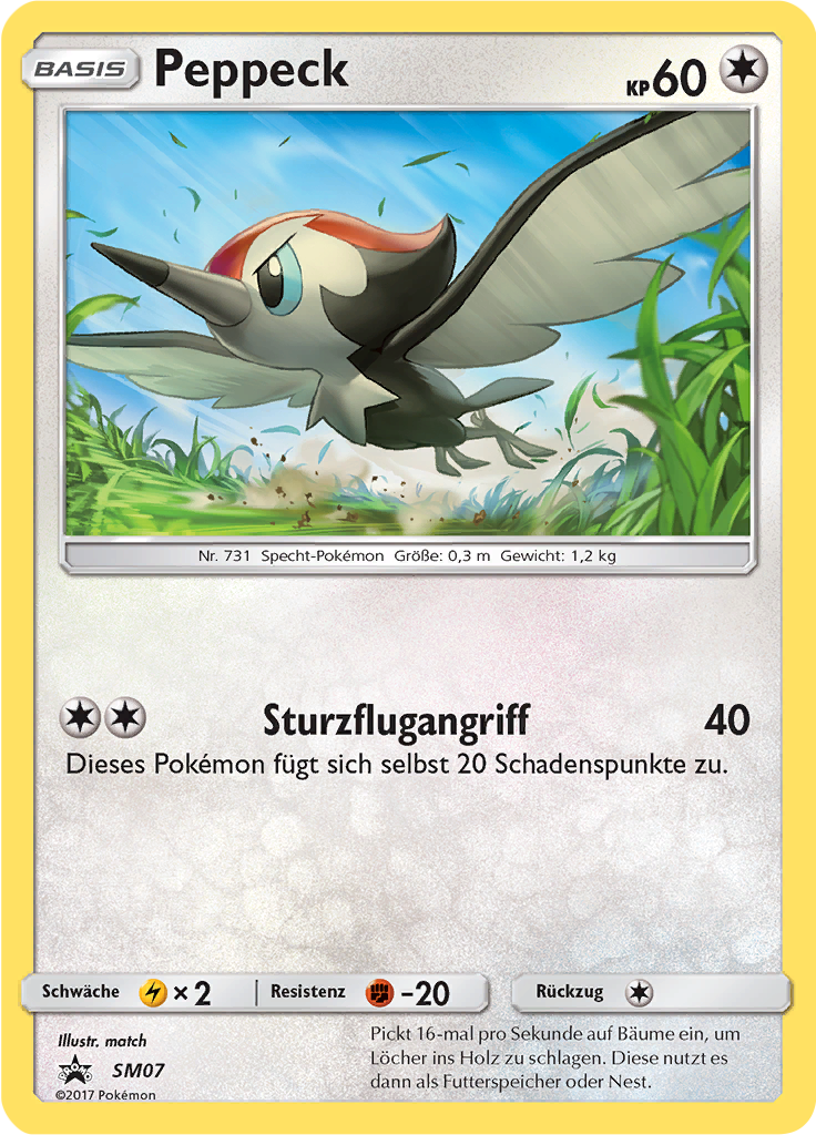 Peppeck SM07 — SM Promokarten (German Pokémon TCG card)