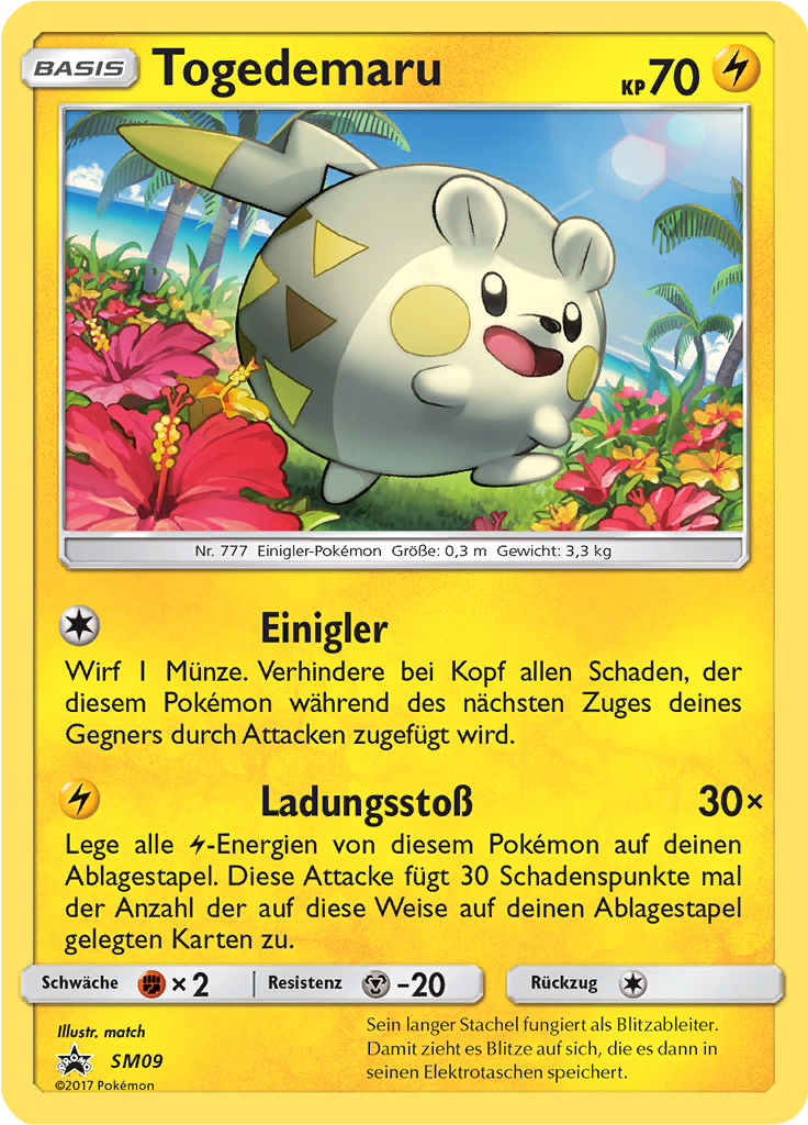 Togedemaru SM09 — SM Promokarten (German Pokémon TCG card)