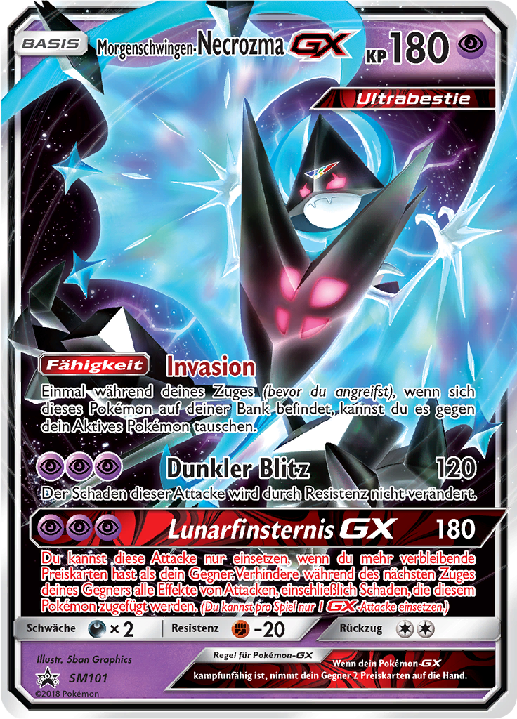 Morgenschwingen-Necrozma GX SM101 — SM Promokarten (German Pokémon TCG card)