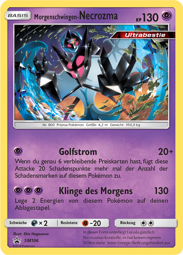 Morgenschwingen-Necrozma SM106 — SM Promokarten (German Pokémon TCG card)