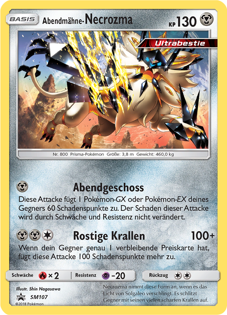 Abendmähne-Necrozma SM107 — SM Promokarten (German Pokémon TCG card)
