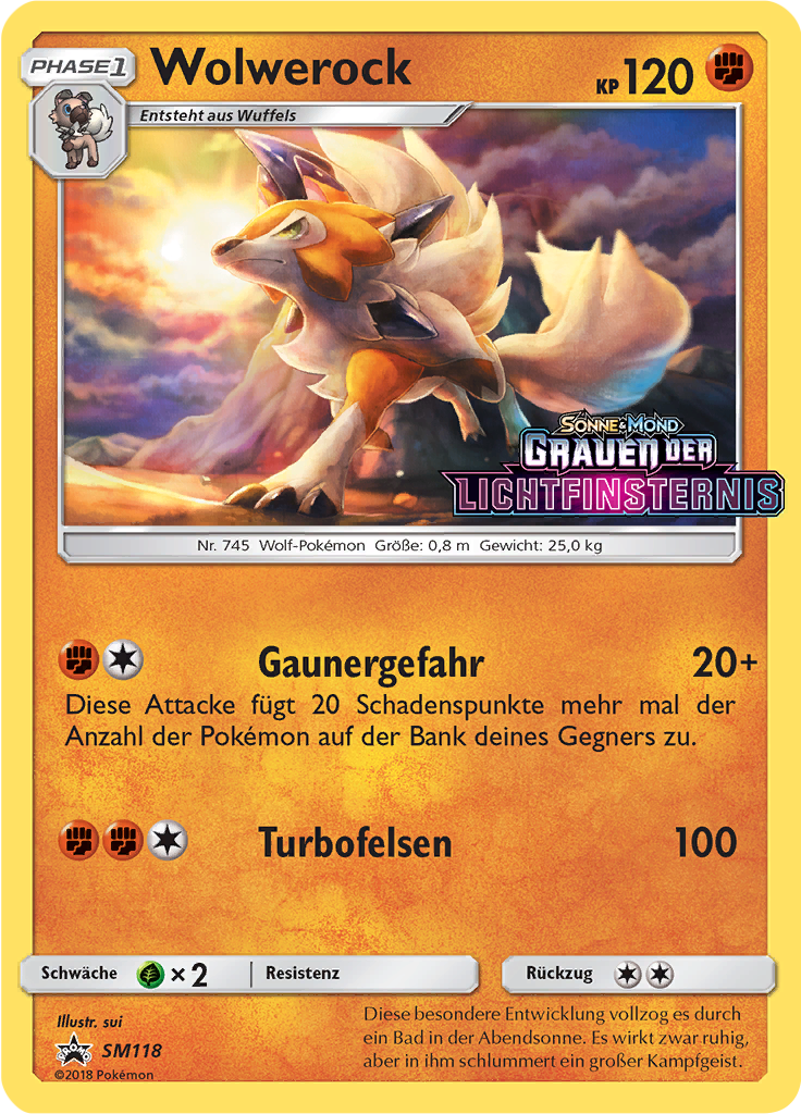 Wolwerock SM118 — SM Promokarten (German Pokémon TCG card)