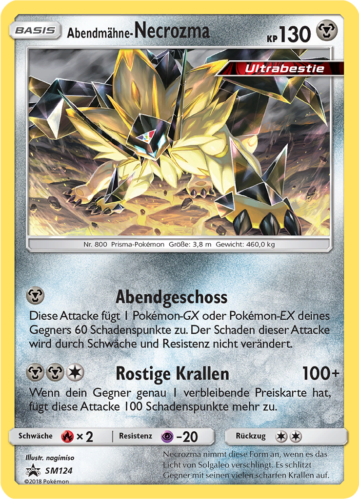 Abendmähne-Necrozma SM124 — SM Promokarten (German Pokémon TCG card)
