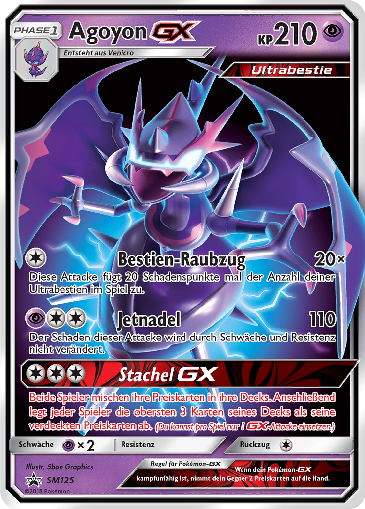 Agoyon GX SM125 — SM Promokarten (German Pokémon TCG card)