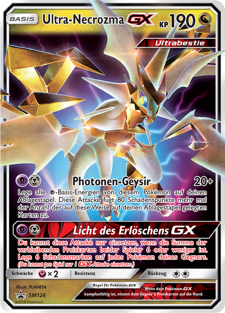 Ultra-Necrozma GX SM126 — SM Promokarten (German Pokémon TCG card)