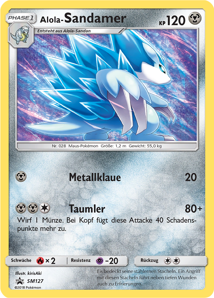 Alola-Sandamer SM127 — SM Promokarten (German Pokémon TCG card)