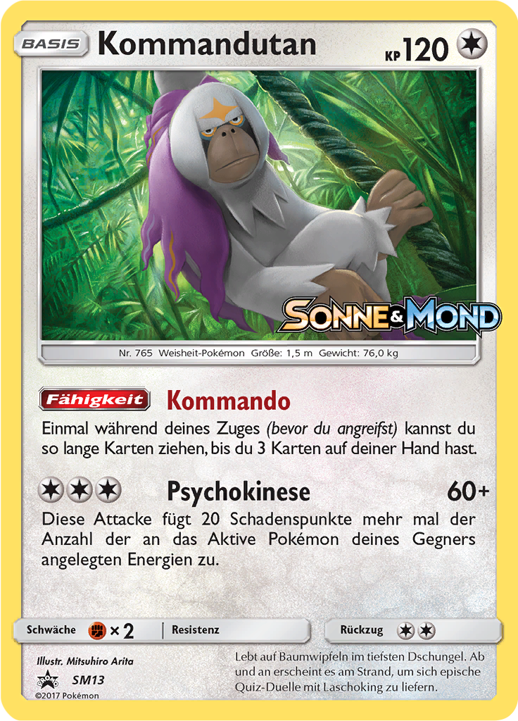 Kommandutan SM13 — SM Promokarten (German Pokémon TCG card)
