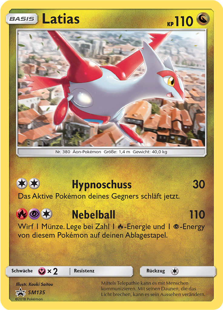 Latias SM135 — SM Promokarten (German Pokémon TCG card)