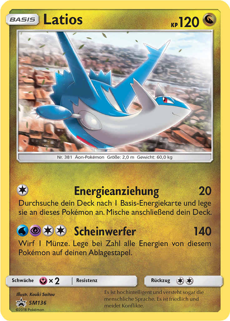 Latios SM136 — SM Promokarten (German Pokémon TCG card)