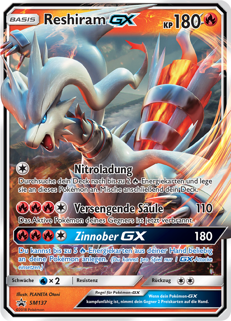 Reshiram GX SM137 — SM Promokarten (German Pokémon TCG card)