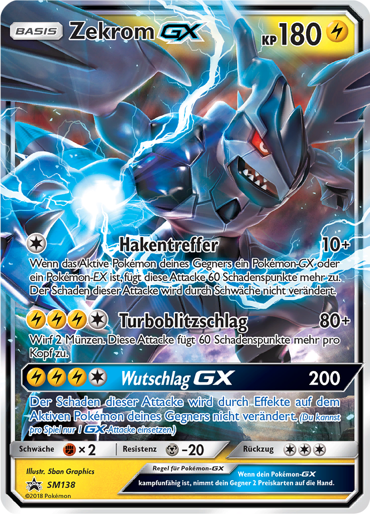 Zekrom GX SM138 — SM Promokarten (German Pokémon TCG card)
