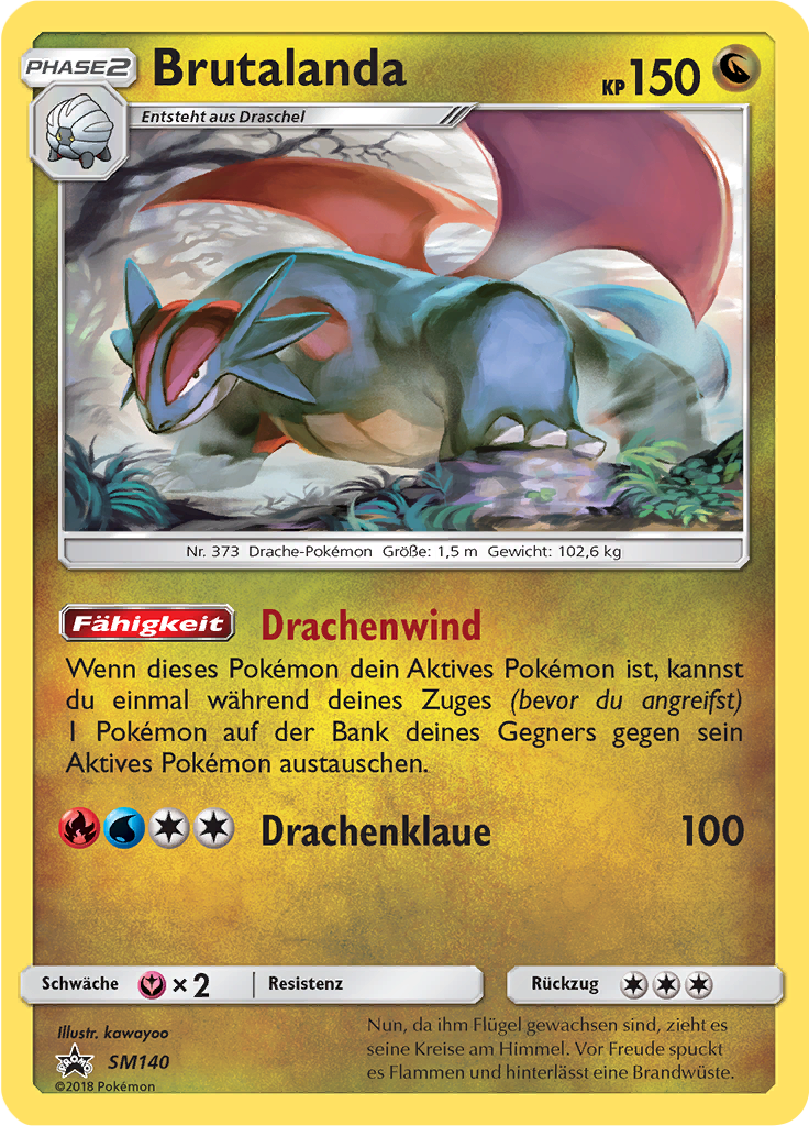 Brutalanda SM140 — SM Promokarten (German Pokémon TCG card)