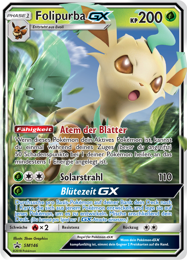 Folipurba GX SM146 — SM Promokarten (German Pokémon TCG card)
