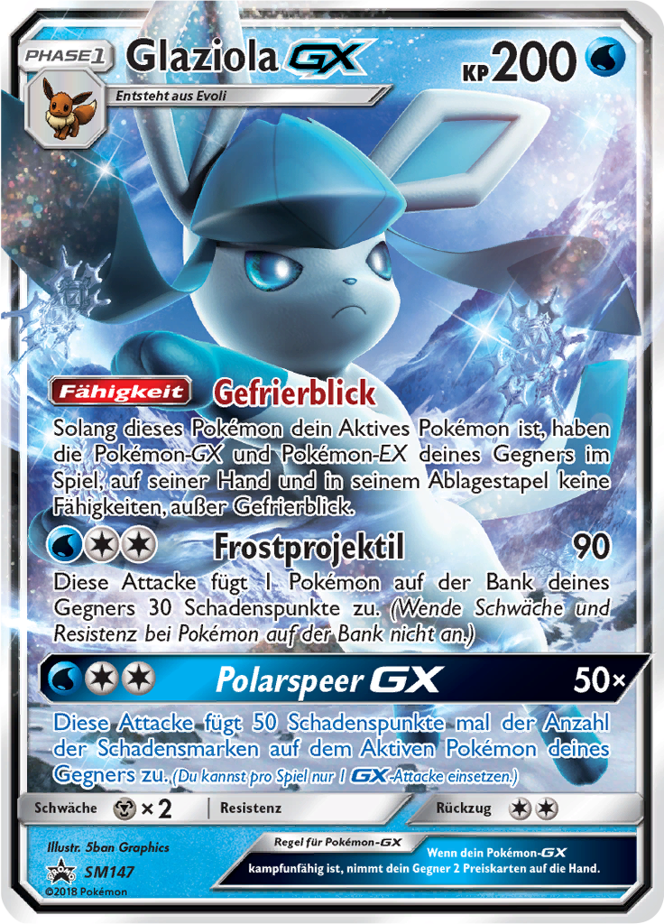 Glaziola GX SM147 — SM Promokarten (German Pokémon TCG card)