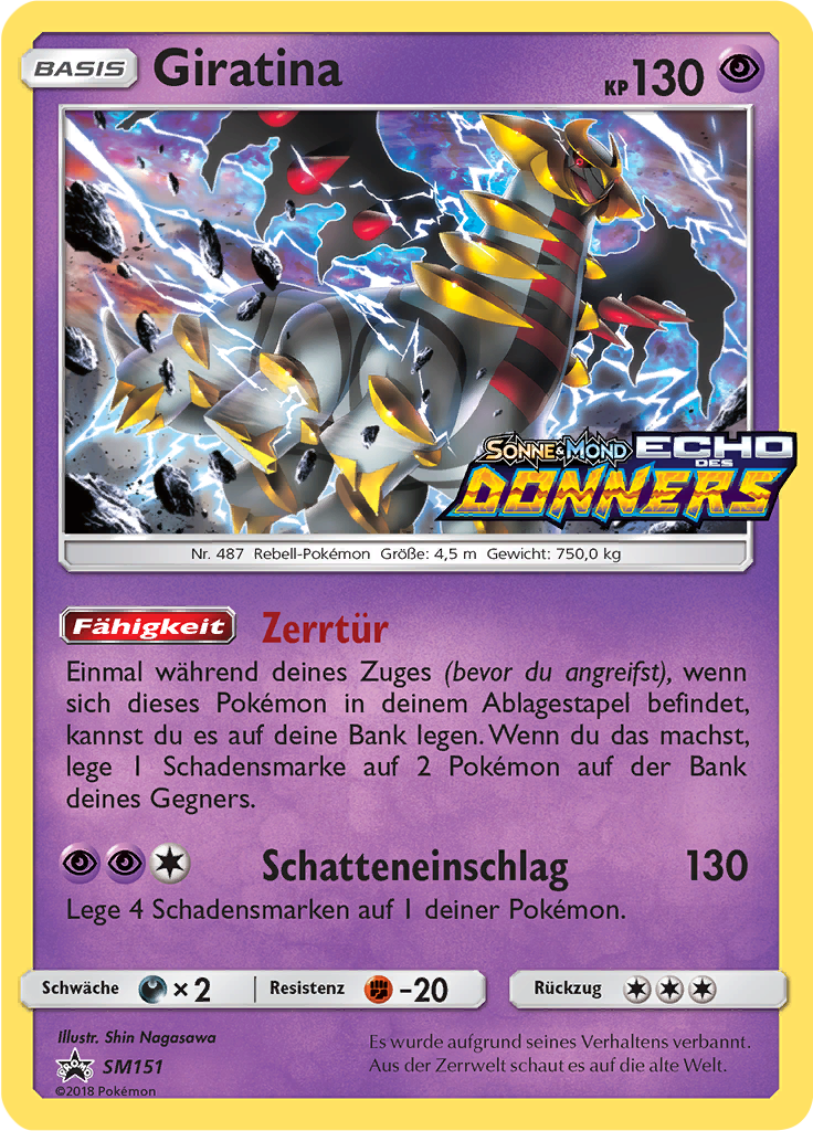 Giratina SM151 — SM Promokarten (German Pokémon TCG card)