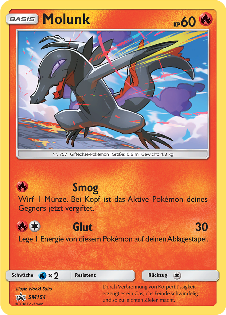Molunk SM154 — SM Promokarten (German Pokémon TCG card)