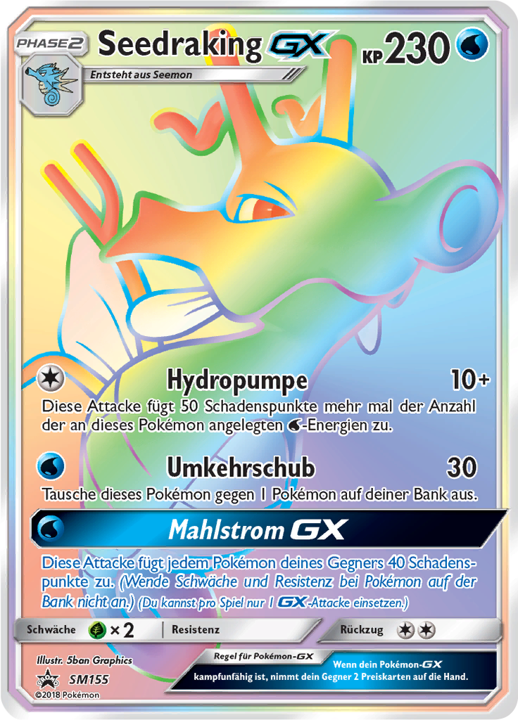 Seedraking GX SM155 — SM Promokarten (German Pokémon TCG card)