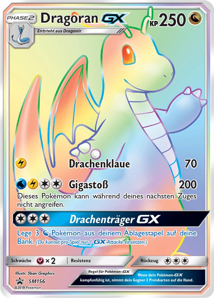 Dragoran GX SM156 — SM Promokarten (German Pokémon TCG card)