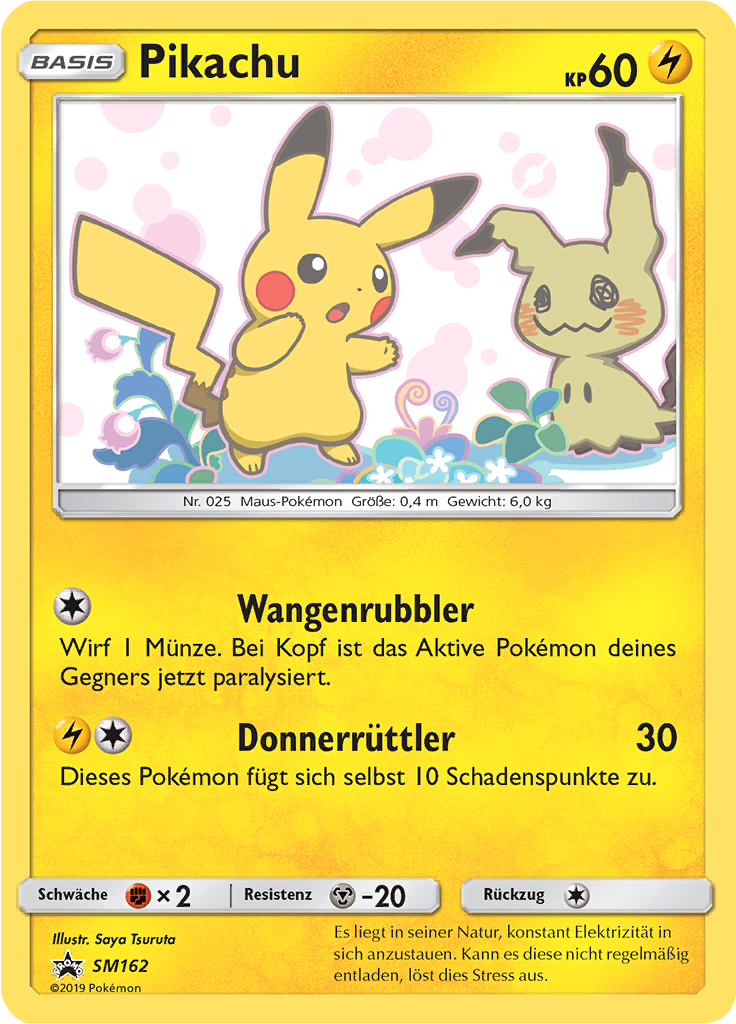 Pikachu SM162 — SM Promokarten (German Pokémon TCG card)