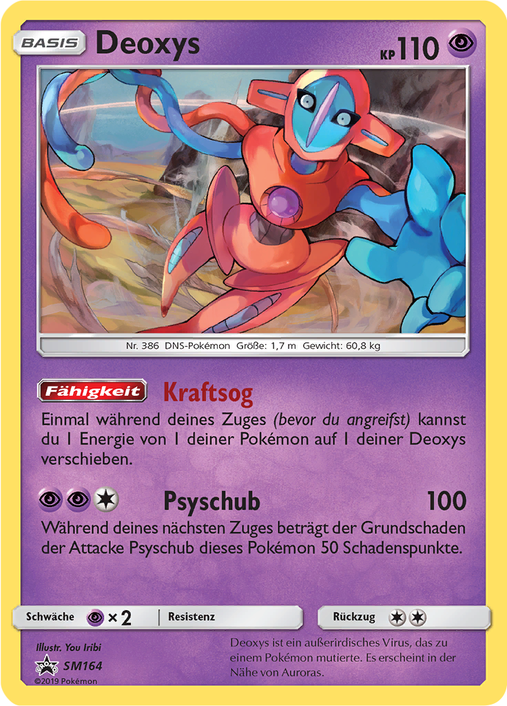 Deoxys SM164 — SM Promokarten (German Pokémon TCG card)