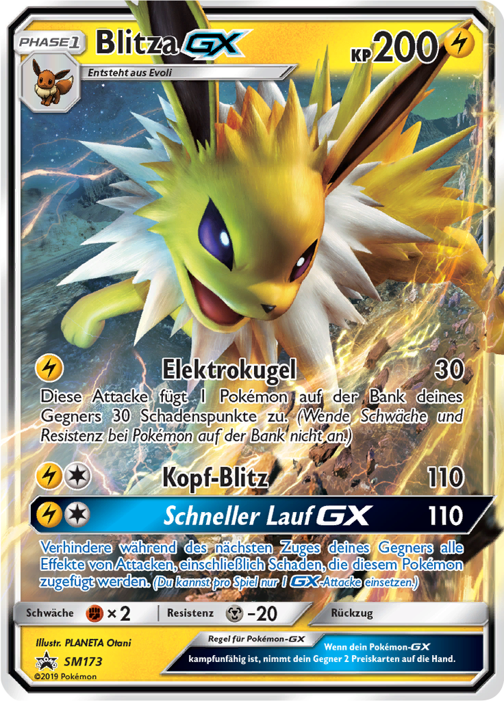 Blitza GX SM173 — SM Promokarten (German Pokémon TCG card)