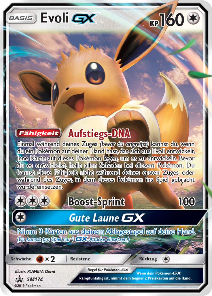 Evoli GX SM174 — SM Promokarten (German Pokémon TCG card)