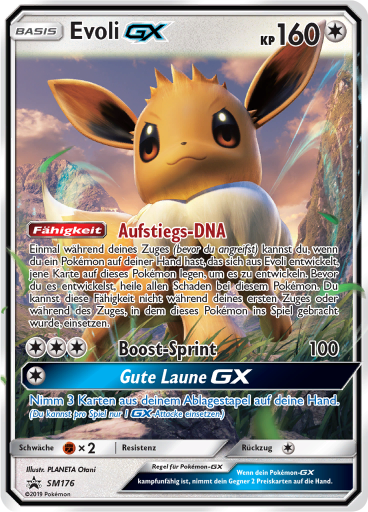 Evoli GX SM176 — SM Promokarten (German Pokémon TCG card)