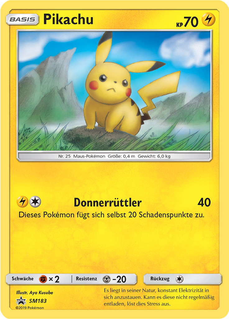 Pikachu SM183 — SM Promokarten (German Pokémon TCG card)