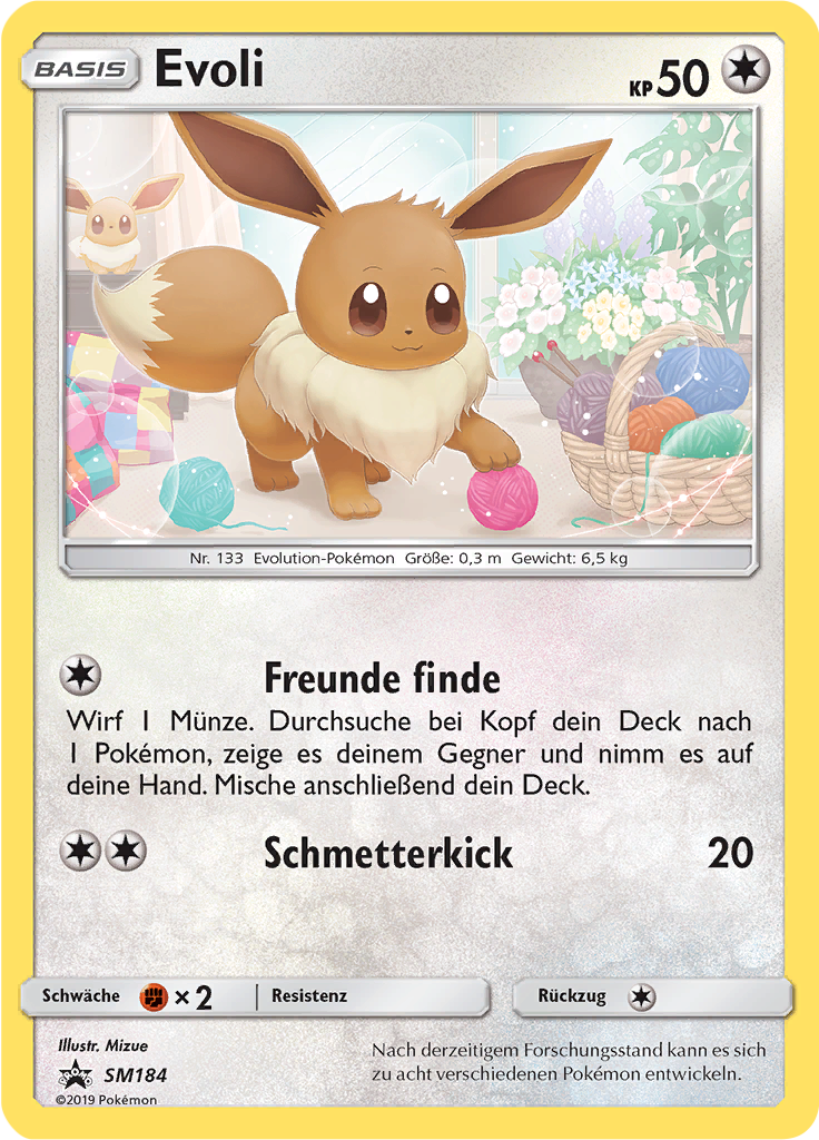 Evoli SM184 — SM Promokarten (German Pokémon TCG card)