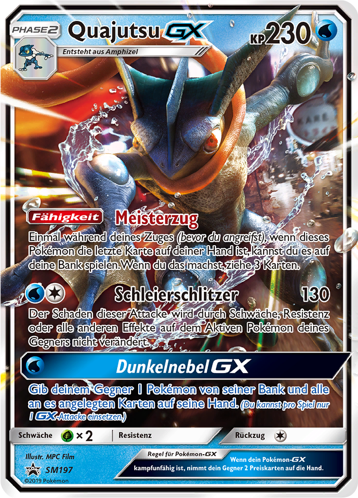 Quajutsu GX SM197 — SM Promokarten (German Pokémon TCG card)