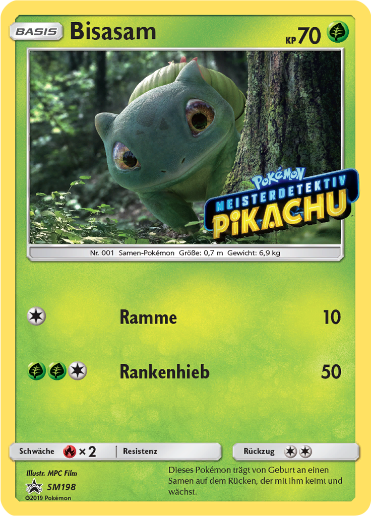 Bisasam SM198 — SM Promokarten (German Pokémon TCG card)