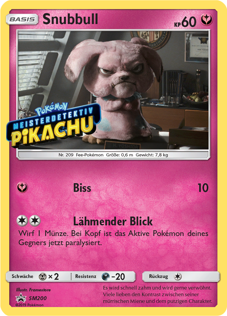 Snubbull SM200 — SM Promokarten (German Pokémon TCG card)