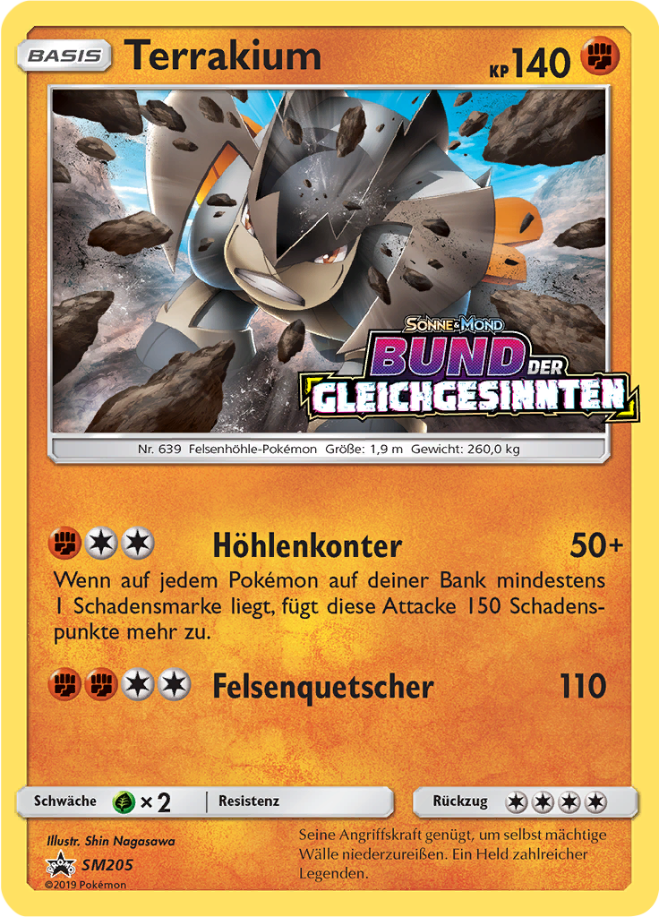 Terrakium SM205 — SM Promokarten (German Pokémon TCG card)