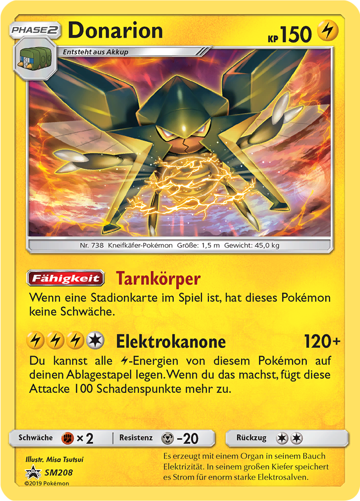 Donarion SM208 — SM Promokarten (German Pokémon TCG card)