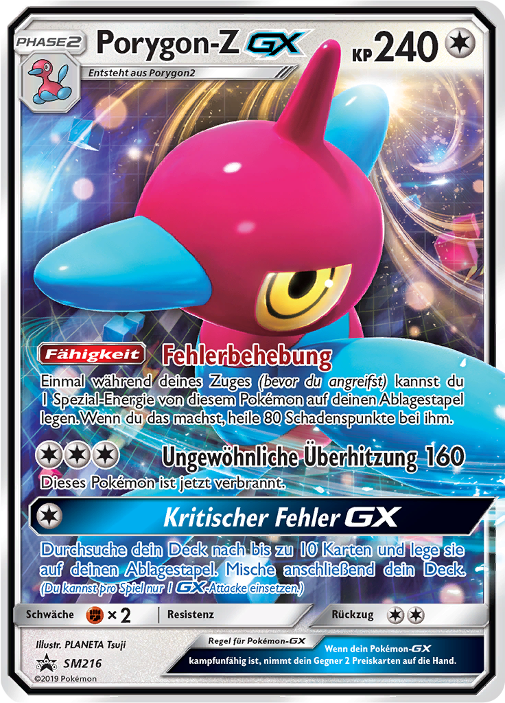 Porygon-Z GX SM216 — SM Promokarten (German Pokémon TCG card)