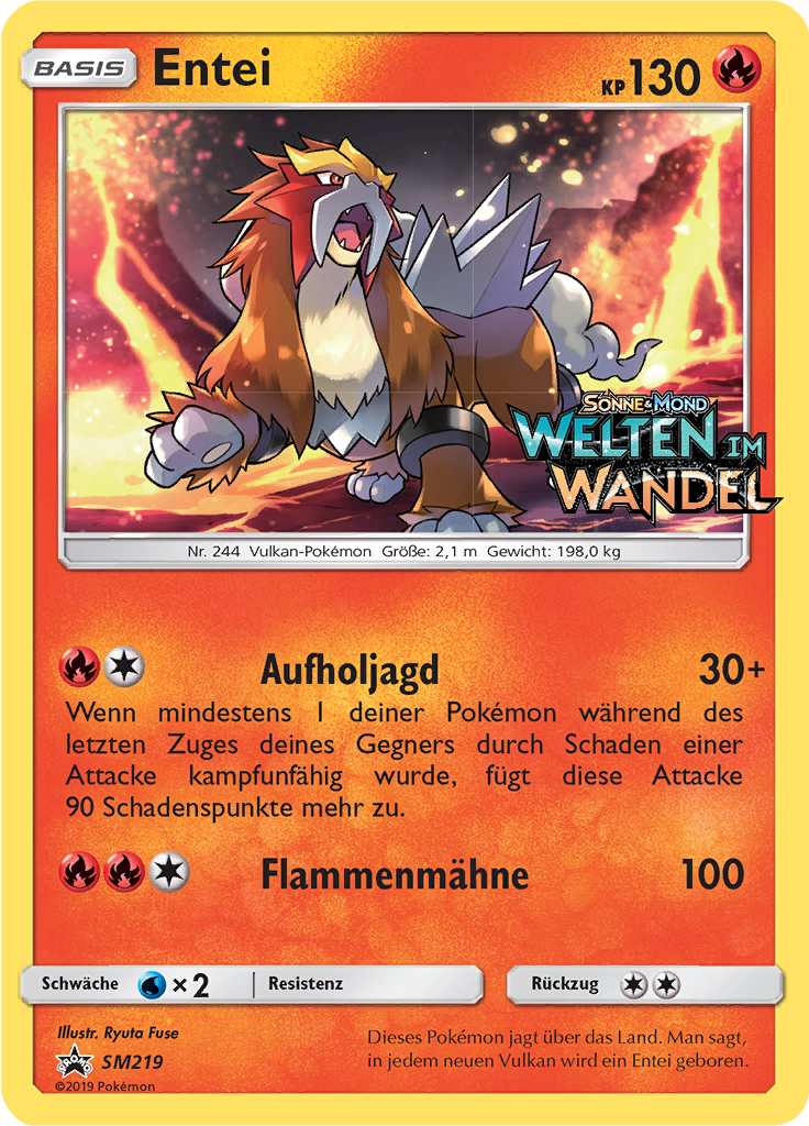 Entei SM219 — SM Promokarten (German Pokémon TCG card)