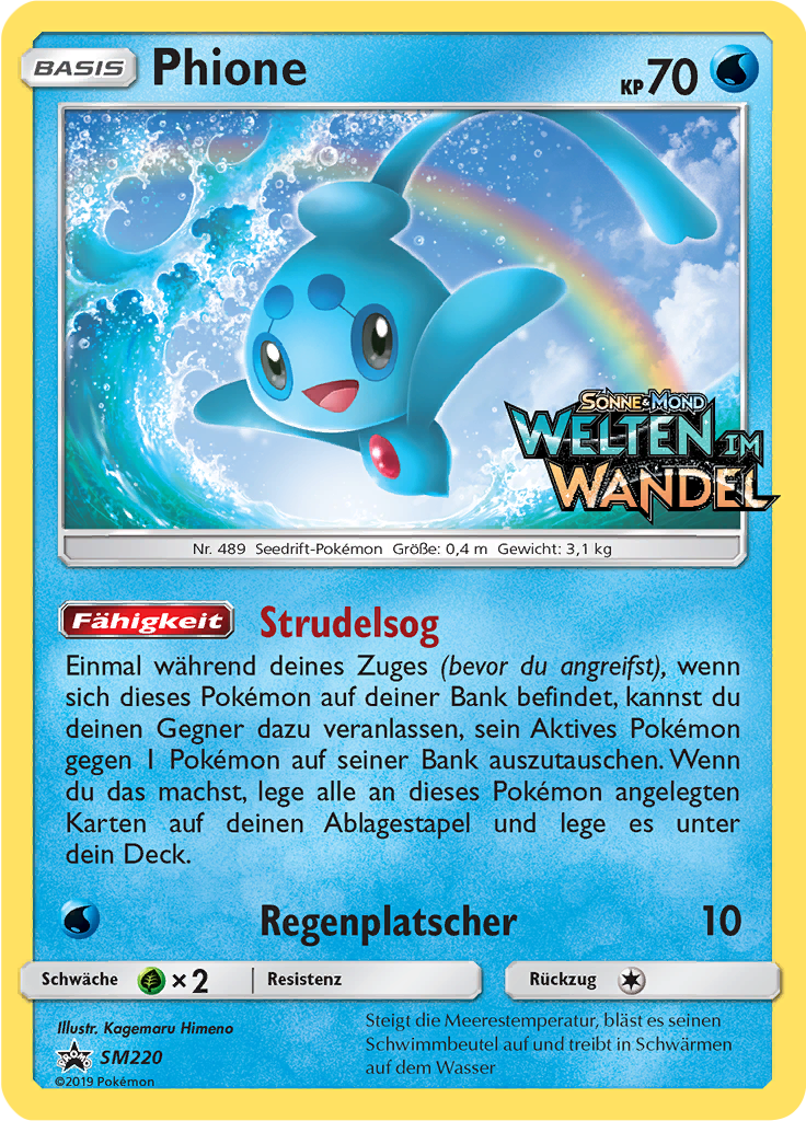 Phione SM220 — SM Promokarten (German Pokémon TCG card)