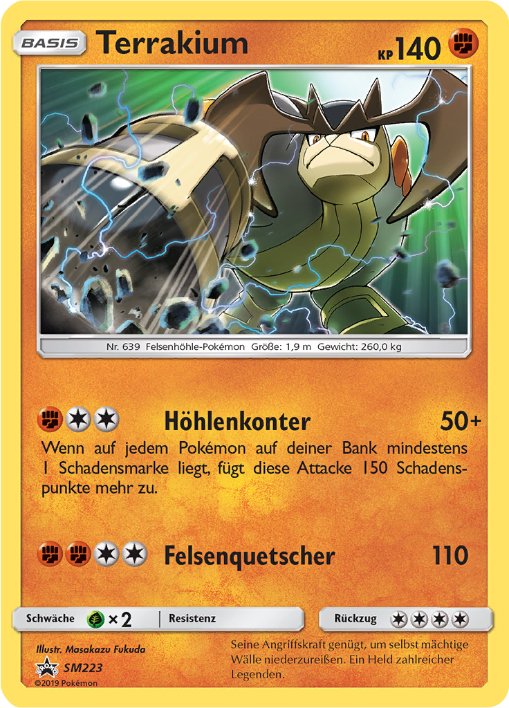 Terrakium SM223 — SM Promokarten (German Pokémon TCG card)