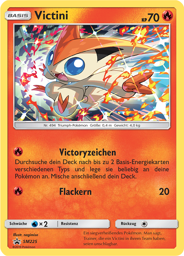 Victini SM225 — SM Promokarten (German Pokémon TCG card)