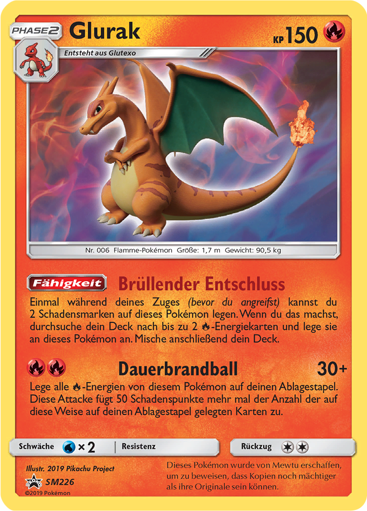 Glurak SM226 — SM Promokarten (German Pokémon TCG card)