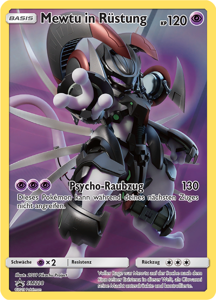 Armored Mewtwo SM228 — SM Promokarten (German Pokémon TCG card)