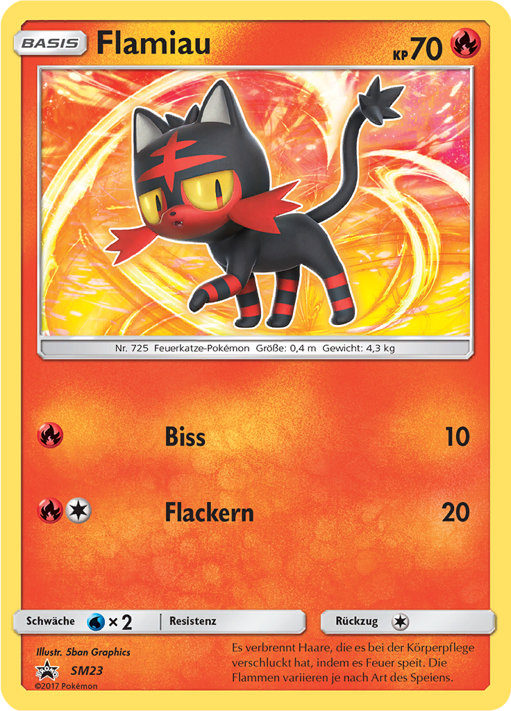 Flamiau SM23 — SM Promokarten (German Pokémon TCG card)