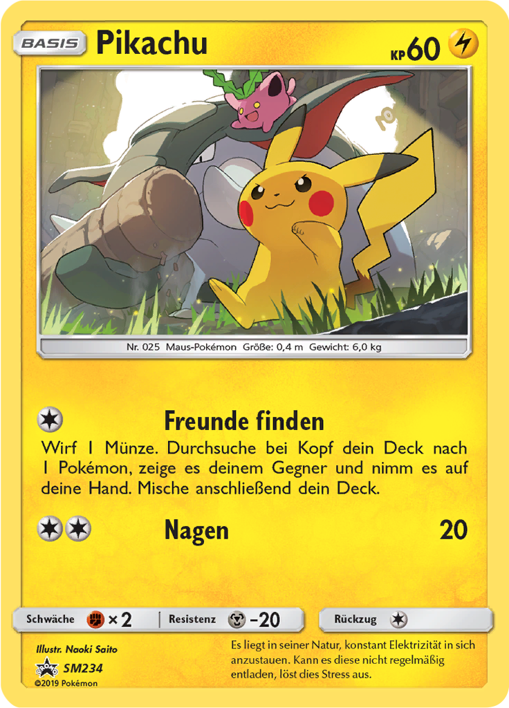 Pikachu SM234 — SM Promokarten (German Pokémon TCG card)