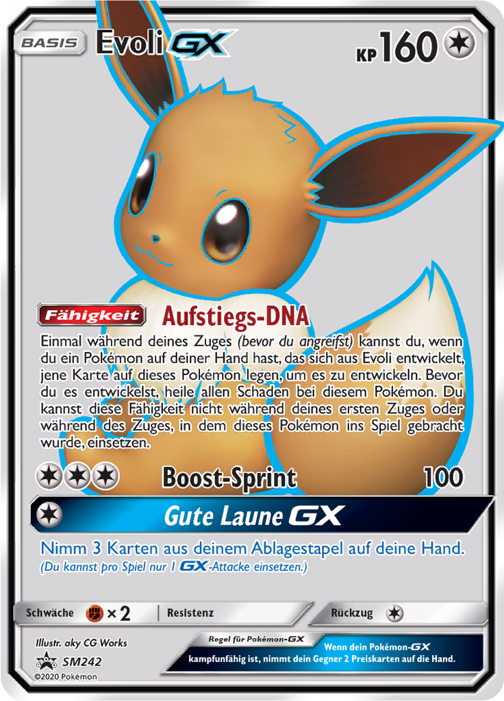 Evoli GX SM242 — SM Promokarten (German Pokémon TCG card)