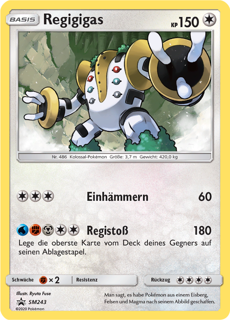 Regigigas SM243 — SM Promokarten (German Pokémon TCG card)